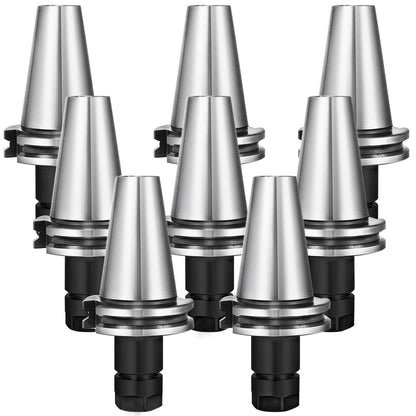VEVOR 8Pcs 2.76'' CAT40-ER16 COLLET CHUCKS Tool Holder Set CNC Tested Heavy Duty - CAT40-ER16-70DB8JV0 - view 1