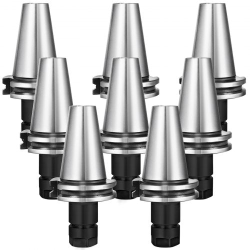 VEVOR 8Pcs 2.76'' CAT40-ER16 COLLET CHUCKS Tool Holder Set CNC Tested Heavy Duty - CAT40-ER16-70DB8JV0 - view 2