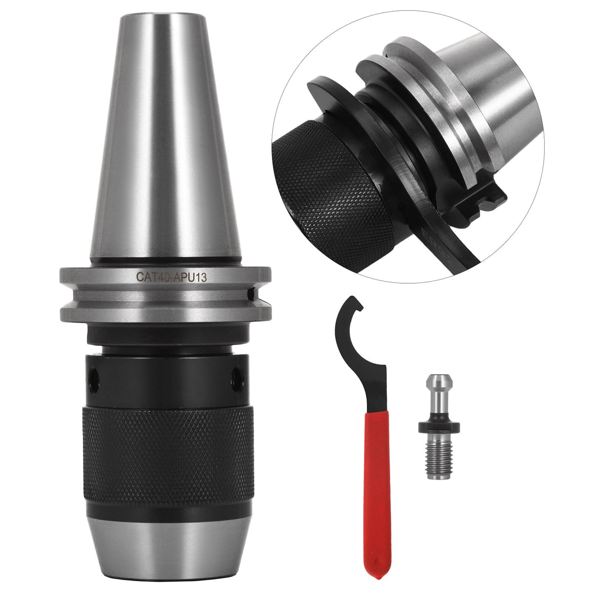 VEVOR Integrated CAT40 Collet Chuck Keyless Drill Chuck 1/2 inch for CAT40 CNC Engraving Machine & Milling Lathe Tool (CAT40) - CAT40ZTDJJ0000001V0 - view 1