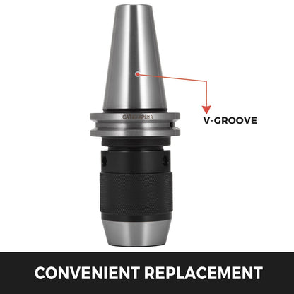 VEVOR Integrated CAT40 Collet Chuck Keyless Drill Chuck 1/2 inch for CAT40 CNC Engraving Machine & Milling Lathe Tool (CAT40) - CAT40ZTDJJ0000001V0 - view 5
