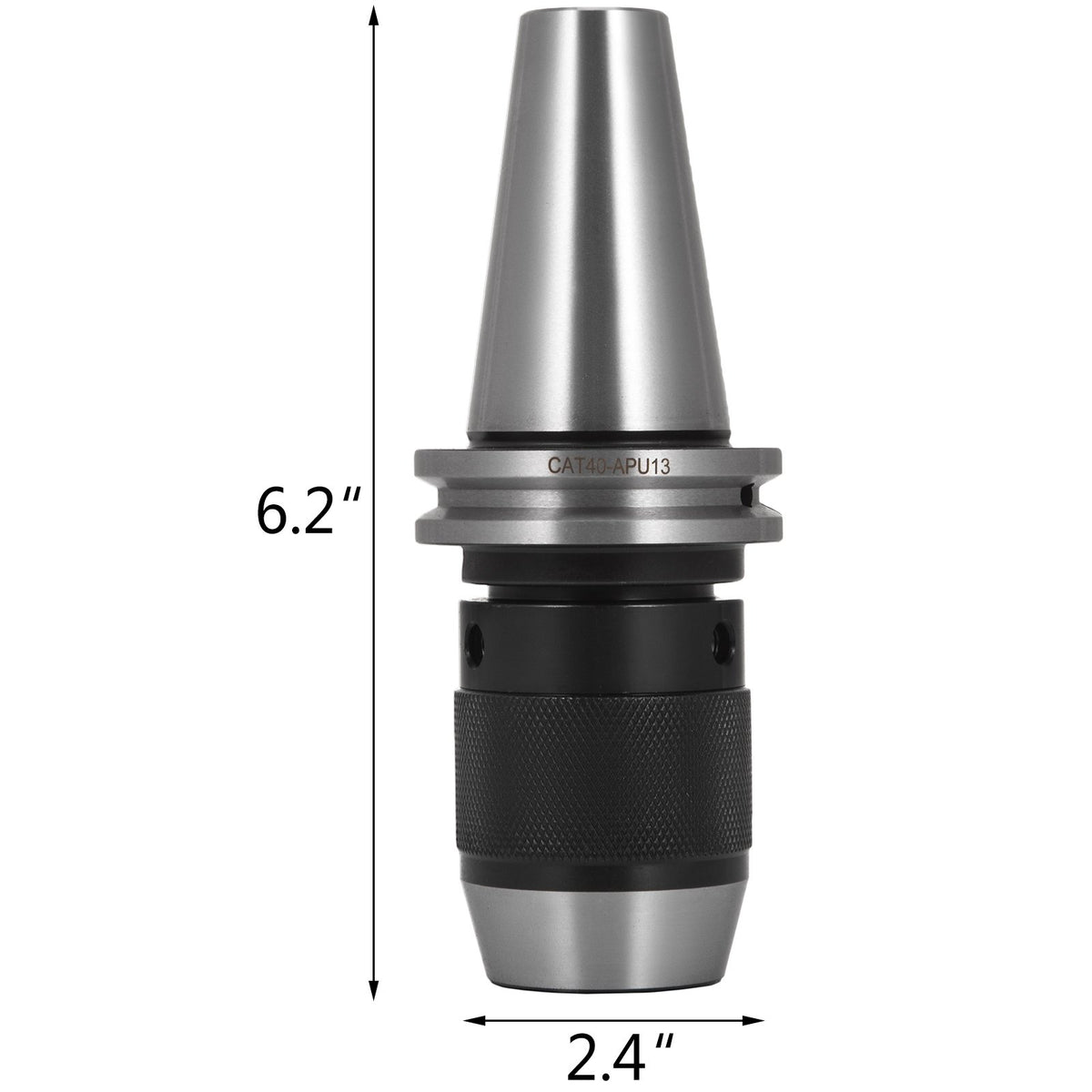 VEVOR Integrated CAT40 Collet Chuck Keyless Drill Chuck 1/2 inch for CAT40 CNC Engraving Machine & Milling Lathe Tool (CAT40) - CAT40ZTDJJ0000001V0 - view 9
