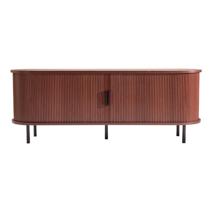 VEVOR TV Stand, Boho Entertainment Center for TVs up to 58 in, 350 lbs Load, TV Media Console Table with Adjustable Storage Shelves & Rolling Door, Television Stand for Living Room, Bedroom, Brown - CBSDSJZSJXDFR6ZSM001V0 - view 10