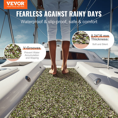 VEVOR Boat Flooring, EVA Foam Boat Decking 94.5" x 23.6", Non-Slip Self-Adhesive Flooring, 31.1sq.ft 2 Rolls of Marine Carpet for Boats, Yacht, Pontoon, Kayak Decking - CBZZFHPMDDCL3Y820V0 - view 3