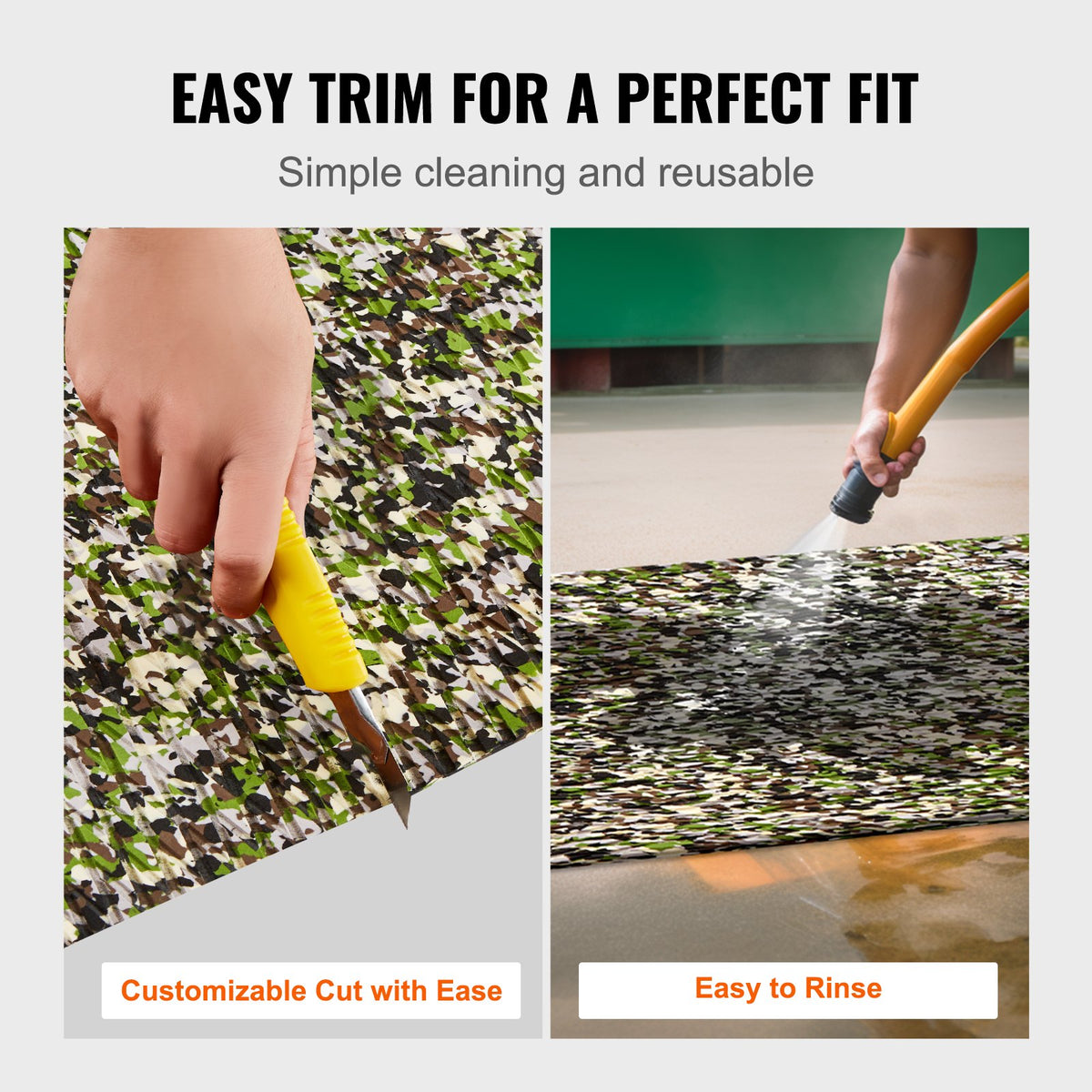 VEVOR Boat Flooring, EVA Foam Boat Decking 94.5" x 23.6", Non-Slip Self-Adhesive Flooring, 31.1sq.ft 2 Rolls of Marine Carpet for Boats, Yacht, Pontoon, Kayak Decking - CBZZFHPMDDCL3Y820V0 - view 6