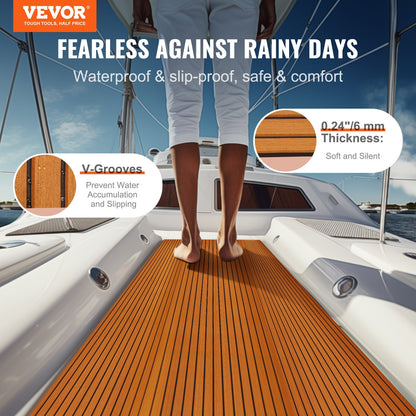 VEVOR Boat Flooring, EVA Foam Boat Decking 94.5" x 46", Non-Slip Self-Adhesive Flooring, 29.9 sq.ft Marine Carpet for Boats, Yacht, Pontoon, Kayak Decking - CBZZFHPMDDZSP166PV0 - view 3
