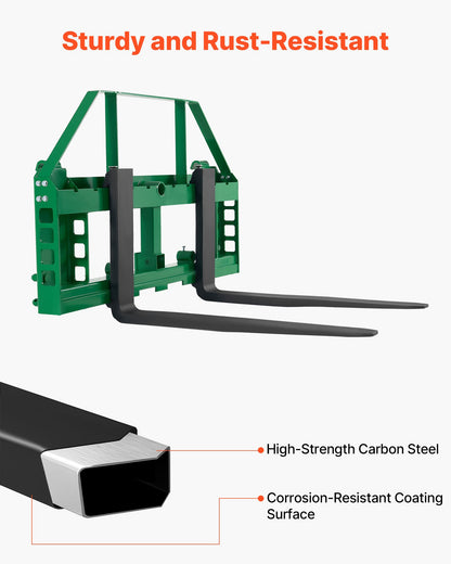 VEVOR Pallet Fork Frame Attachment with 36-inch Skid Steer Forks for JD Tractors - CCMBTZJOHNDECMBDF001V0 - view 7