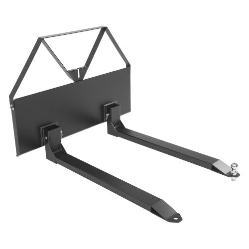 VEVOR Skid Steer Pallet Forks, 2600 lbs Rated Capacity, Pallet Fork Frame Attachment with 48-inch Pallet Forks Blades, 1-7/8 inch Ball Hitch Receiver, Quick Tach Connection for Skid Steers, Tractors - CCMBTZTYDAQDVX9SR001V0 - view 2