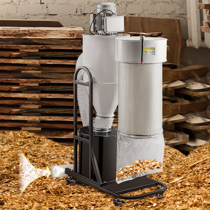 VEVOR Cyclone Dust Collector Woodworking Dust Collector 2HP 220V Heavy Duty - CCQL2.0HP220V7MC2V4 - view 9