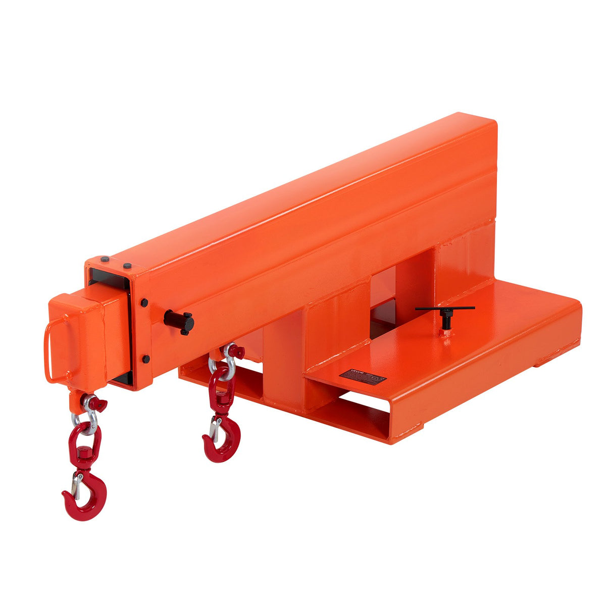 VEVOR Forklift Jib Boom Crane, 5500 lbs Capacity, Forklift Mobile Crane Lifting Hoist with 2 Hooks, Manual Telescopic 47.2-73.5 in, Boom Attachment Towing Handling Equipment for Warehouse & Factories - CCQZDB2DS55004FAD001V0 - view 10