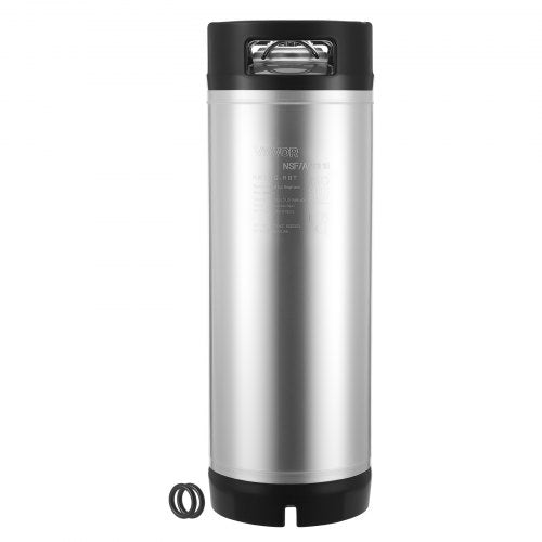 VEVOR Corny Keg, 5 Gallon Ball Lock Keg, SUS304 Cold Brew Kegs with Dual Rubber Handles & Heavy-Duty Rubber Bottom, Brewing Equipment for Home Brewing Party, 1 PCS - CCT5GALSXSJNTPH8F001V0 - view 2