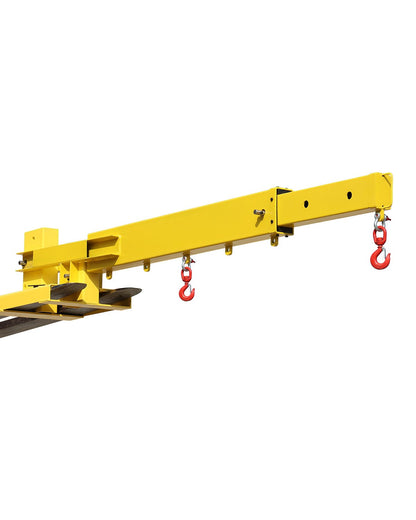 VEVOR Forklift Jib Boom Crane, 6000lbs Capacity, Manual Telescoping Boom Extends Up to 56.1 inches, Forklift Mobile Crane with 2 Hooks, Adjustable Forklift Crane Attachment for Warehouse, Factories - CCXBQZJ3T2GDPC830V0 - view 1