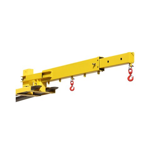 VEVOR Forklift Jib Boom Crane, 6000lbs Capacity, Manual Telescoping Boom Extends Up to 56.1 inches, Forklift Mobile Crane with 2 Hooks, Adjustable Forklift Crane Attachment for Warehouse, Factories - CCXBQZJ3T2GDPC830V0 - view 2