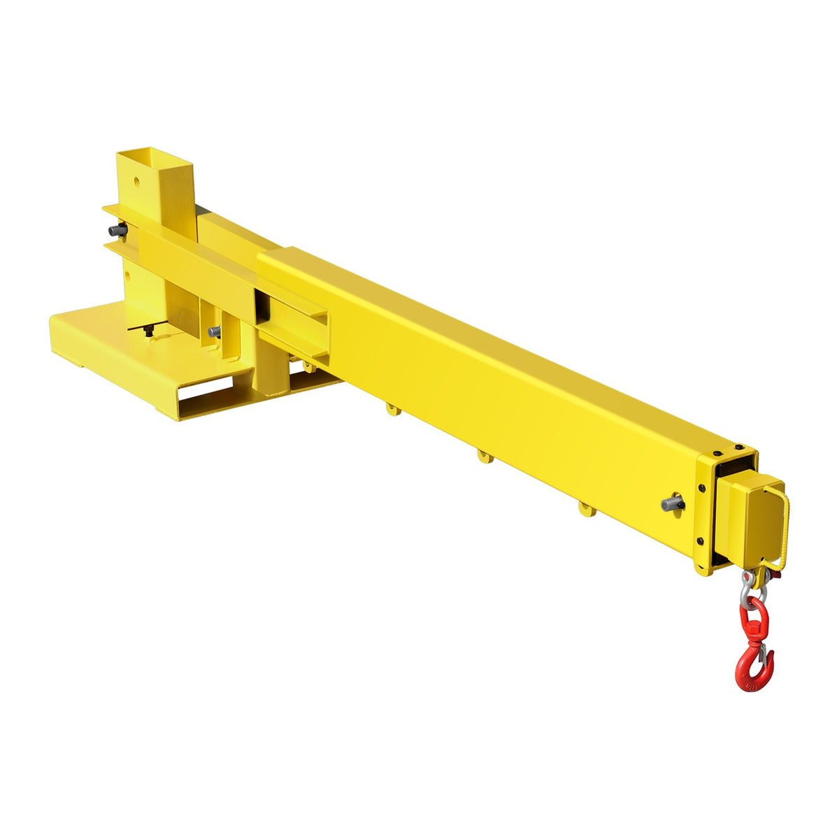 VEVOR Forklift Jib Boom Crane, 6000lbs Capacity, Manual Telescoping Boom Extends Up to 56.1 inches, Forklift Mobile Crane with 2 Hooks, Adjustable Forklift Crane Attachment for Warehouse, Factories - CCXBQZJ3T2GDPC830V0 - view 10