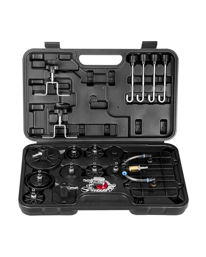 VEVOR Brake Master Bleeder Kit, 12 Pcs, Professional Brake Bleeder Adapter Set with Complete Kit & Handle, Durable Brake Bleeder Adapter for Brake Fluid Filling Fit for Most New & Old Vehicles - CCYGHSPQTJ12FH3WZV0 - view 1
