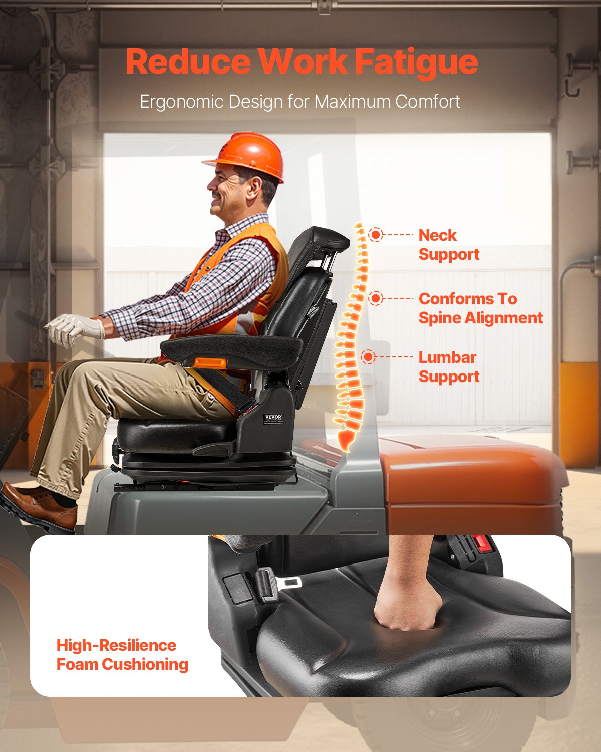 VEVOR Forklift Seats - Select Your Configuration - CCZYCGKFSAQDCVTP9V0 - view 3