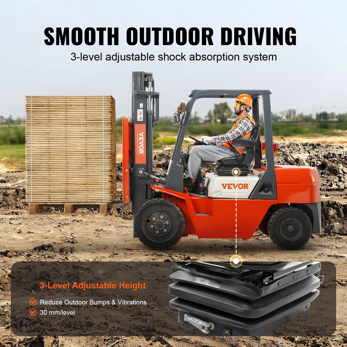 VEVOR Forklift Seats - Select Your Configuration - CCZYJZKFSAQDKKFORV0 - view 3