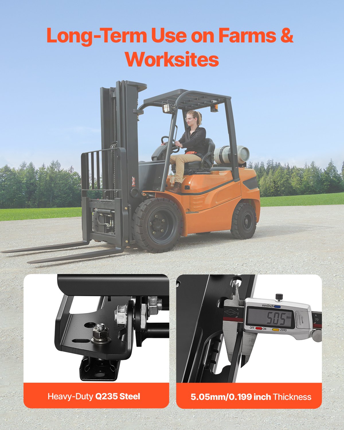 VEVOR Seat Suspension Kit with Seat Slider Track, Universal Air Ride Seat Suspension for Zero Turn Lawn Mower,  6in Front-to-Back Adjustable, Tractor Seat Suspension ‎Kit for Forklift, Bulldozers - CCZYXGTJDHKDV3BRHV0 - view 6