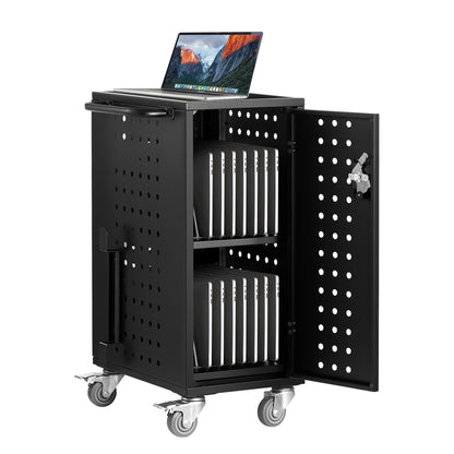 VEVOR Charging Cart, 16 Device Mobile Charging Station, Up to 15.6 in Screen Size, Office and Classroom Mobile Charging Cart, for Chromebook, Tablet and Laptop - CDC16TDN156I459LOV1 - view 1