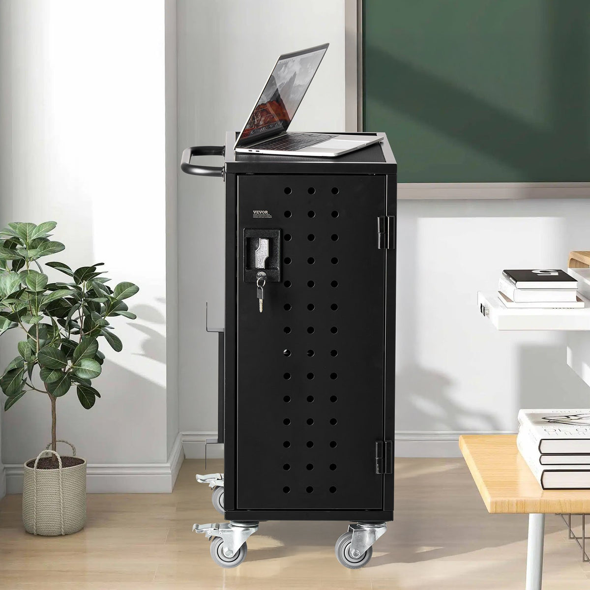 VEVOR Charging Cart, 16 Device Mobile Charging Station, Up to 15.6 in Screen Size, Office and Classroom Mobile Charging Cart, for Chromebook, Tablet and Laptop - CDC16TDN156I459LOV1 - view 9