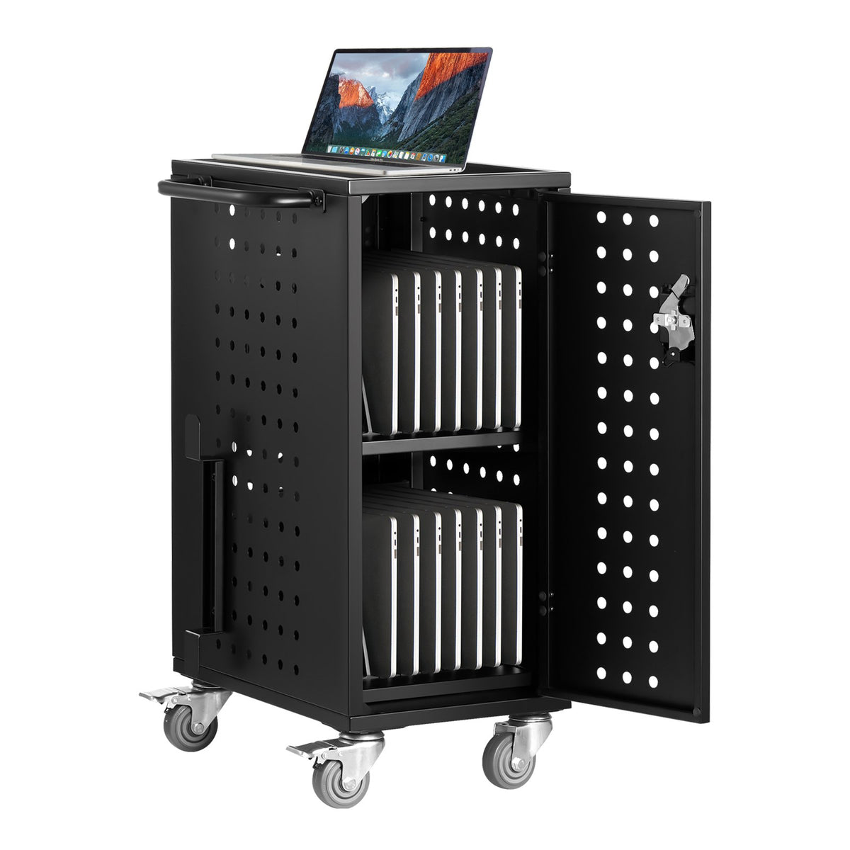 VEVOR Charging Cart, 16 Device Mobile Charging Station, Up to 15.6 in Screen Size, Office and Classroom Mobile Charging Cart, for Chromebook, Tablet and Laptop - CDC16TDN156I459LOV1 - view 10