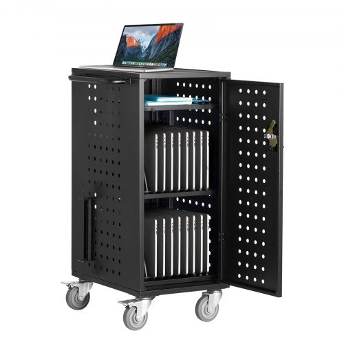 VEVOR Laptop Cart, 20 Device Mobile Charging Cart, Up to 15.6 in Screen Size, Office and Classroom Mobile Charging Cart, for Chromebook, Tablet and Laptop - CDC24TDN156IMBVF7V1 - view 2