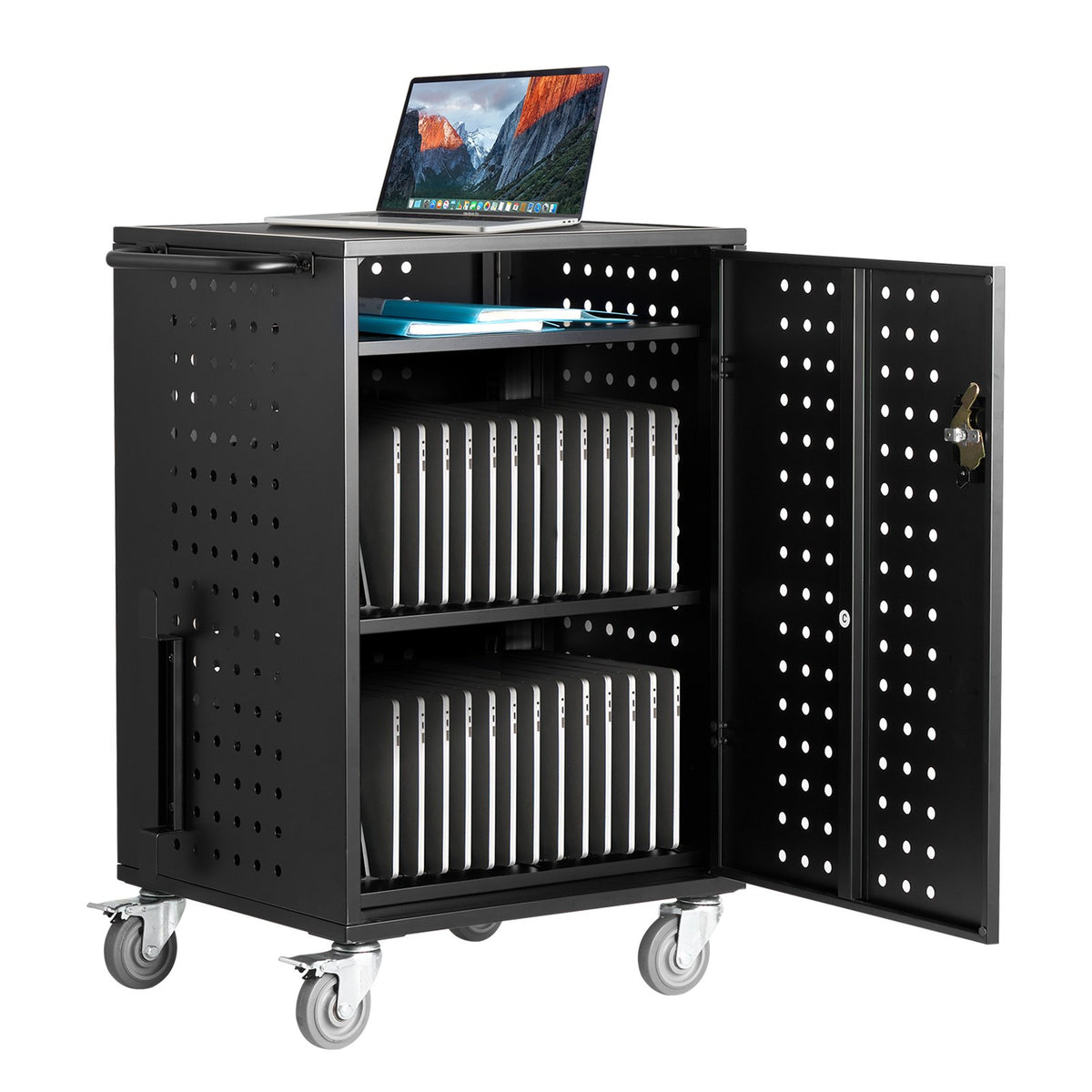 VEVOR Charging Cart, 32 Device Mobile Charging Station, Up to 15.6 in Screen Size, Office and Classroom Mobile Charging Cart, for Chromebook, Tablet and Laptop - CDC32TDN156IYT384V1 - view 1