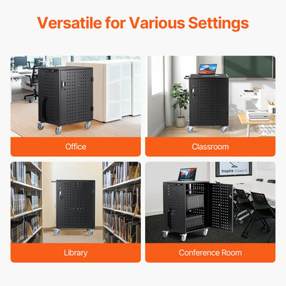VEVOR Charging Cart, 36 Device Mobile Charging Station, Up to 15.6 in Screen Size, Office and Classroom Mobile Charging Cart, for Chromebook, Tablet and Laptop - CDC36TDN156IPR43LV1 - view 7