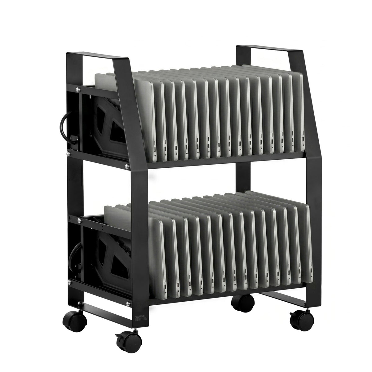 VEVOR Laptop Charging Cart, 32 Devices Mobile Open Charging Station with Wheels, for Tablet and Laptop Up to 15.6 in Screen Size, Easy Access Slots, Surge Control, for Office, Classroom, Library - CDCBKFS156INL3C5K001V1 - view 1