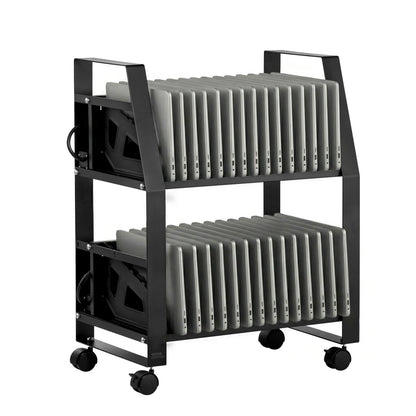 VEVOR Laptop Charging Cart, 32 Devices Mobile Open Charging Station with Wheels, for Tablet and Laptop Up to 15.6 in Screen Size, Easy Access Slots, Surge Control, for Office, Classroom, Library - CDCBKFS156INL3C5K001V1 - view 1
