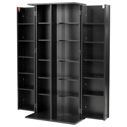 VEVOR Media Storage Cabinet, 6-Tier DVD Shelf Organizer, 24.02 x 14.49 x 50 in Multimedia Storage Organizer for CDs, DVDs, Books, Games, CD Shelf for Living Room, Home Office, Recording Room, Black - CDCCJFBS24GHJOLNM001V0 - view 10