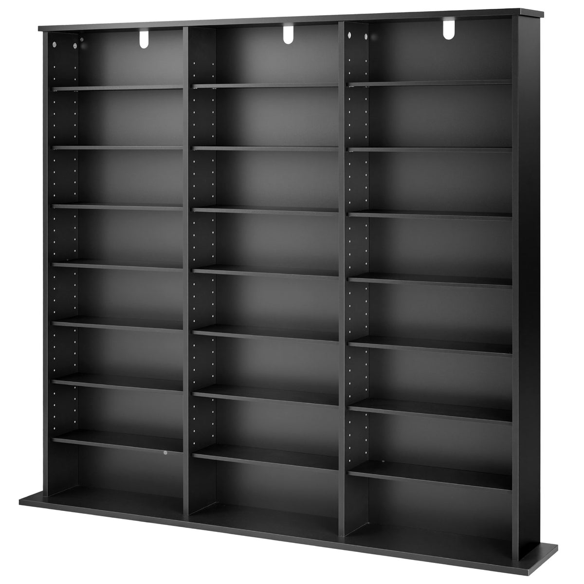 VEVOR Media Storage Cabinet, 8-Tier DVD Shelf Organizer, 55.91 x 8.66 x 51.18 in Multimedia Storage Organizer for CDs, DVDs, Books & Games, CD Shelf for Living Room, Home Office, Recording Room, Black - CDCCJKFS24GHLN8MC001V0 - view 10