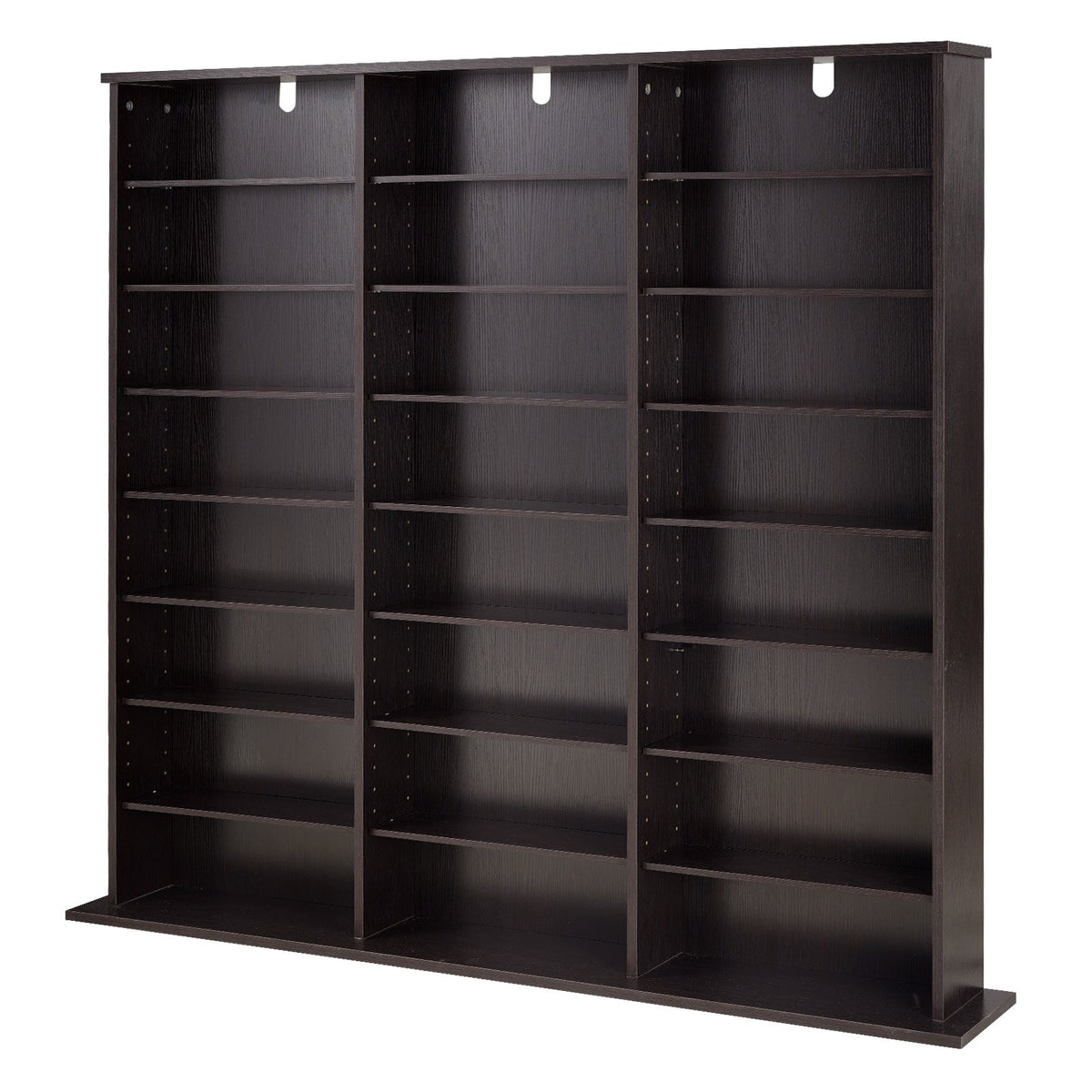 VEVOR Media Storage Cabinet, 8-Tier DVD Shelf Organizer, 55.91 x 8.66 x 51.18 in Multimedia Storage Organizer for CDs, DVDs, Books & Games, CD Shelf for Living Room, Home Office, Recording Room, Brown - CDCCJKFS24GS426SB001V0 - view 10
