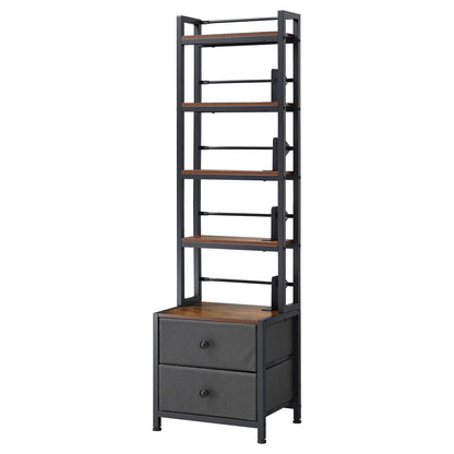 VEVOR Media Storage Cabinet, 4-Shelf DVD Shelf Organizer with Drawers, 15.75 x 11.81 x 56.50 in Multimedia Storage Organizer for CDs, DVDs, Books and Games, CD Cabinet for Living Room, Home Office - CDCCJLDSSNJ6U6Z4D001V0 - view 10