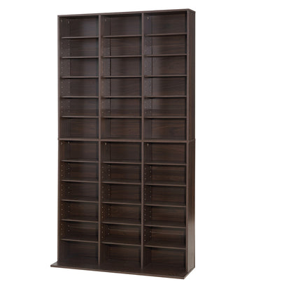 VEVOR Media Storage Cabinet, 12-Tier DVD Shelf Organizer, 40.08 x 9.09 x 71.26 in Multimedia Storage Organizer for CDs, DVDs, Books and Games, CD Shelf for Living Room, Home Office, Recording Room - CDCCJSKSTDKFASIL6001V0 - view 10