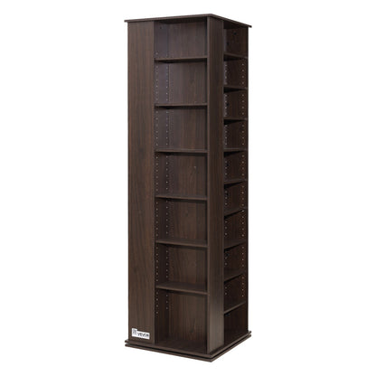 VEVOR Media Storage Cabinet, CD Rack Tower, 34 Compartments Rotating Media Tower Rack for CDs, DVDs, Books and Game Discs, DVD Stand for Living Room, Home Office and Recording Room, Brown - CDCCJSKSTDXZFAFHT001V0 - view 10