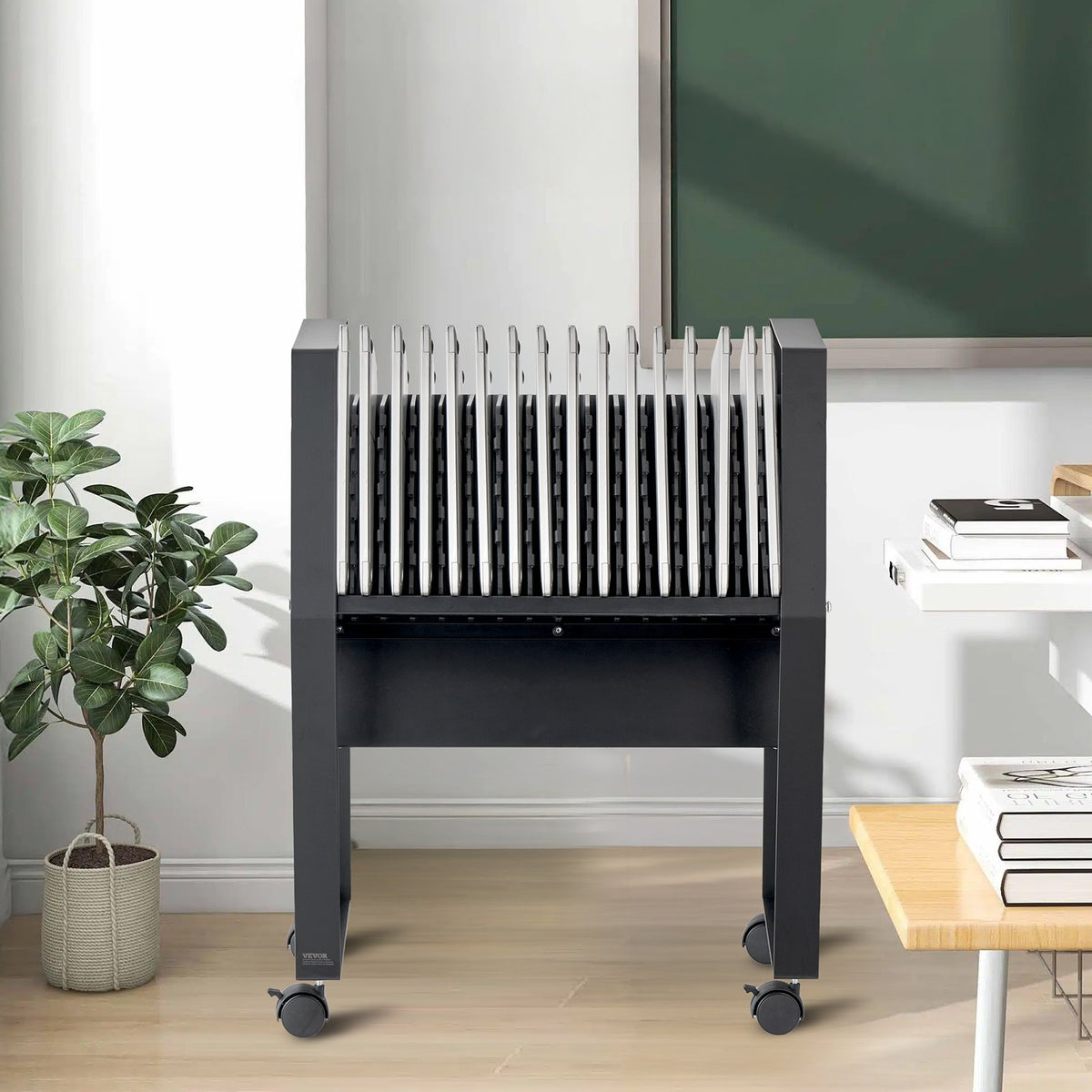 VEVOR Charging Cart, 16 Device Mobile Open Charging Station, Up to 15.6 in Screen Size, Office and Classroom Mobile Charging Cart, for Chromebook, Tablet and Laptop - CDCKFS156INCI9KJIV1 - view 9