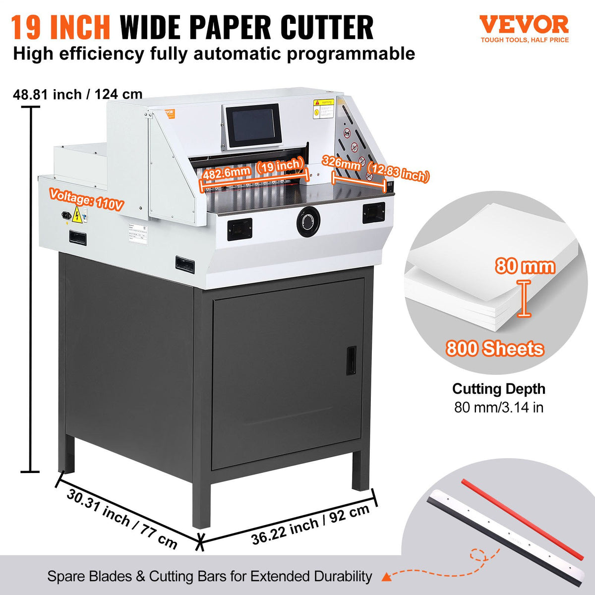 VEVOR Electric Paper Cutters - Select Your Configuration - CDDQZJZXQZJ2VLDDHV1 - view 2