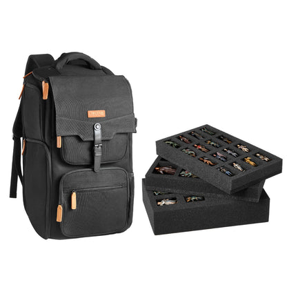 VEVOR Miniature Storage Carrying Figure Bag, Fits 58 Infantry Minis, Miniature Transport Bag with Handle & Adjustable Shoulder Strap, 3 Foam Layers for Large Storage Capacity (Minis Not Included) - CDGD58BBFHXDM7CZN001V0 - view 1