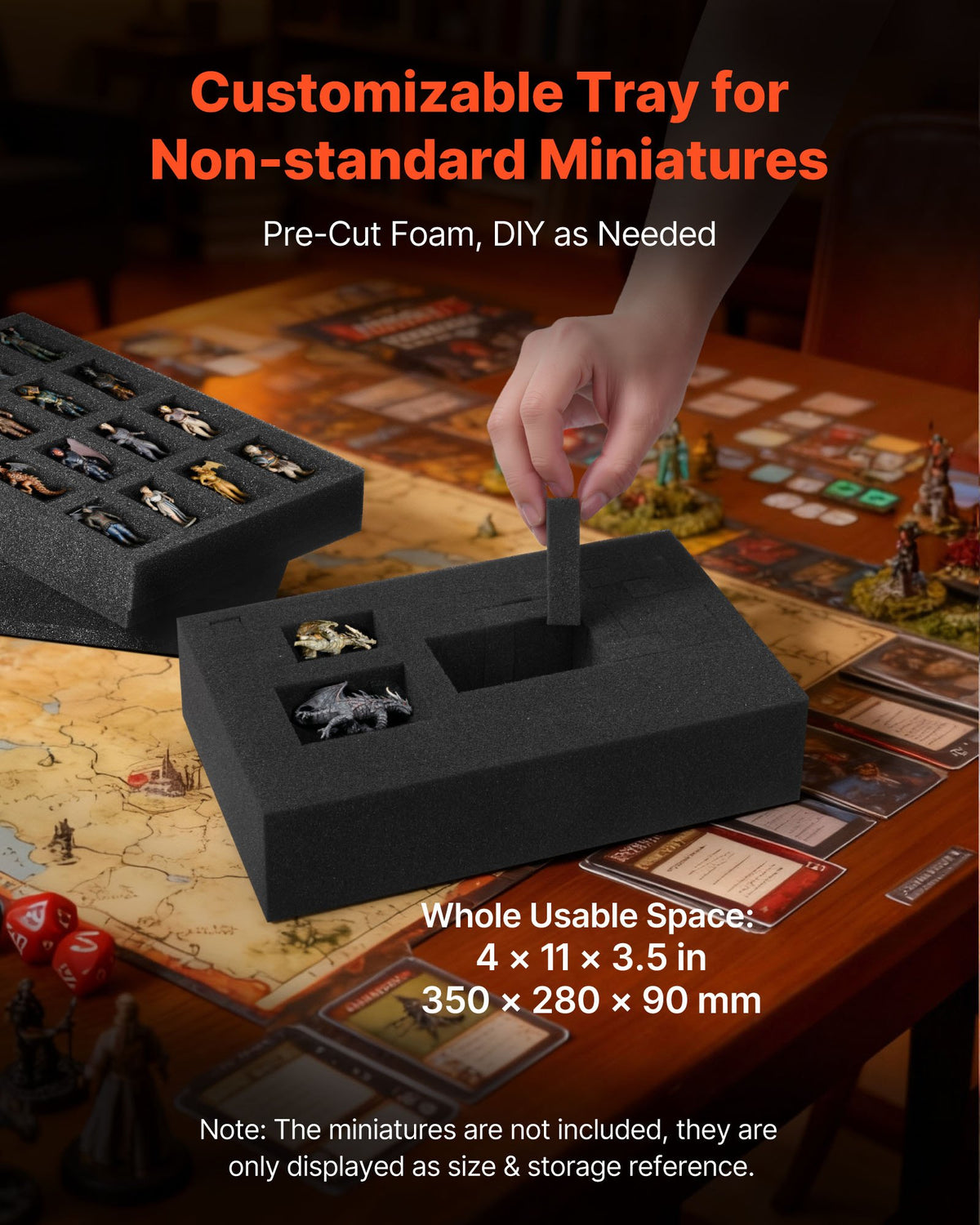 VEVOR Miniature Storage Carrying Figure Bag, Fits 58 Infantry Minis, Miniature Transport Bag with Handle & Adjustable Shoulder Strap, 3 Foam Layers for Large Storage Capacity (Minis Not Included) - CDGD58BBFHXDM7CZN001V0 - view 5