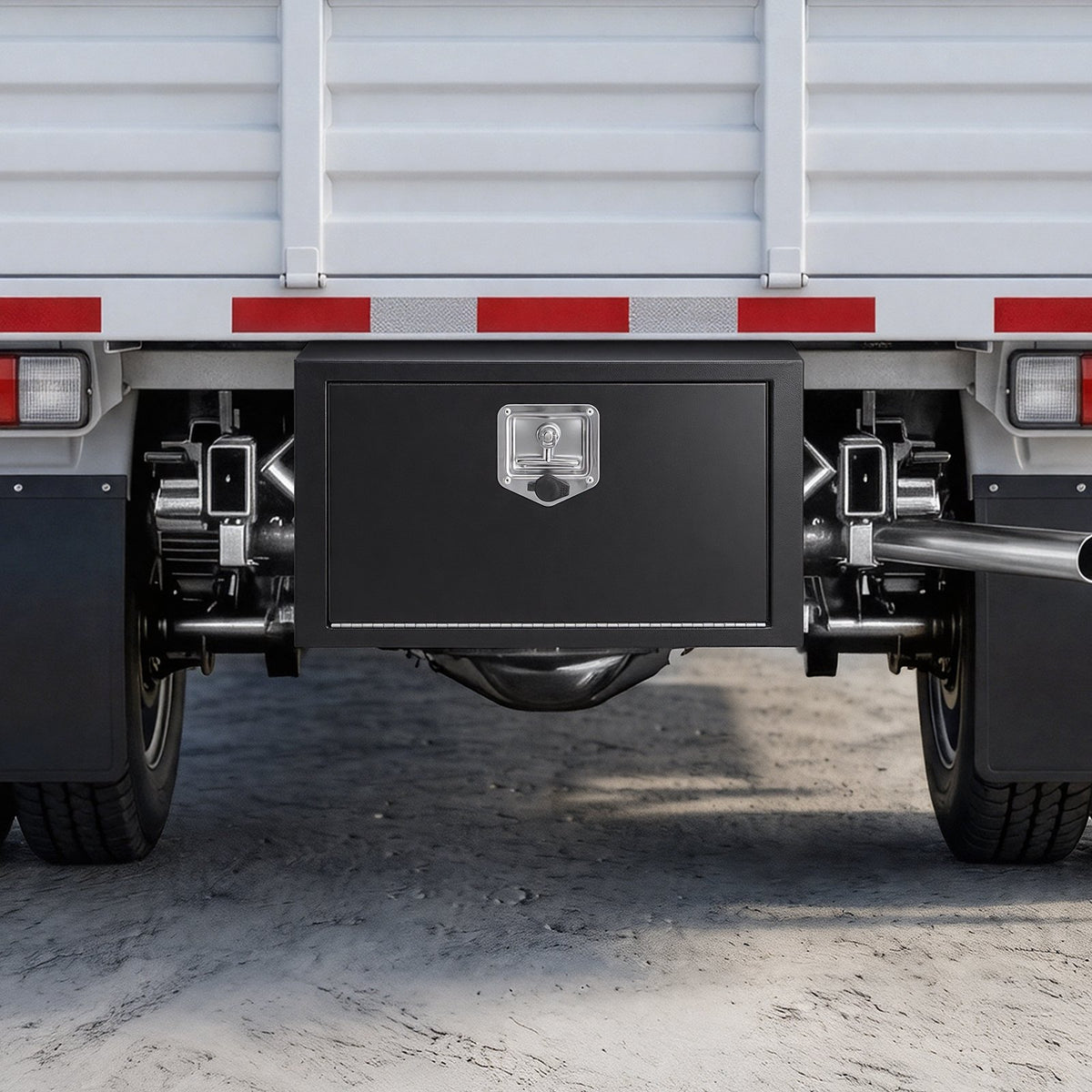 VEVOR Underbody Truck Tool Box, 24 x 12 x 14 Inch Heavy Duty Steel Trailer Storage Box with Lock & Keys, Waterproof Trailer Storage Organizer Under Body Chest with T-Handle for Truck, Van, SUV, Black - CDGJX3241214LR08R001V0 - view 9