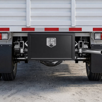 VEVOR Underbody Truck Tool Box, 24 x 12 x 14 Inch Heavy Duty Steel Trailer Storage Box with Lock & Keys, Waterproof Trailer Storage Organizer Under Body Chest with T-Handle for Truck, Van, SUV, Black - CDGJX3241214LR08R001V0 - view 9