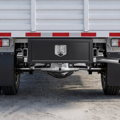 VEVOR Underbody Truck Tool Box, 27 x 10 x 10 Inch Heavy Duty Steel Trailer Storage Box with Lock & Keys, Waterproof Trailer Storage Organizer Under Body Chest with T-Handle for Truck, Van, SUV, Black - CDGJX32710100FWH7001V0 - view 9