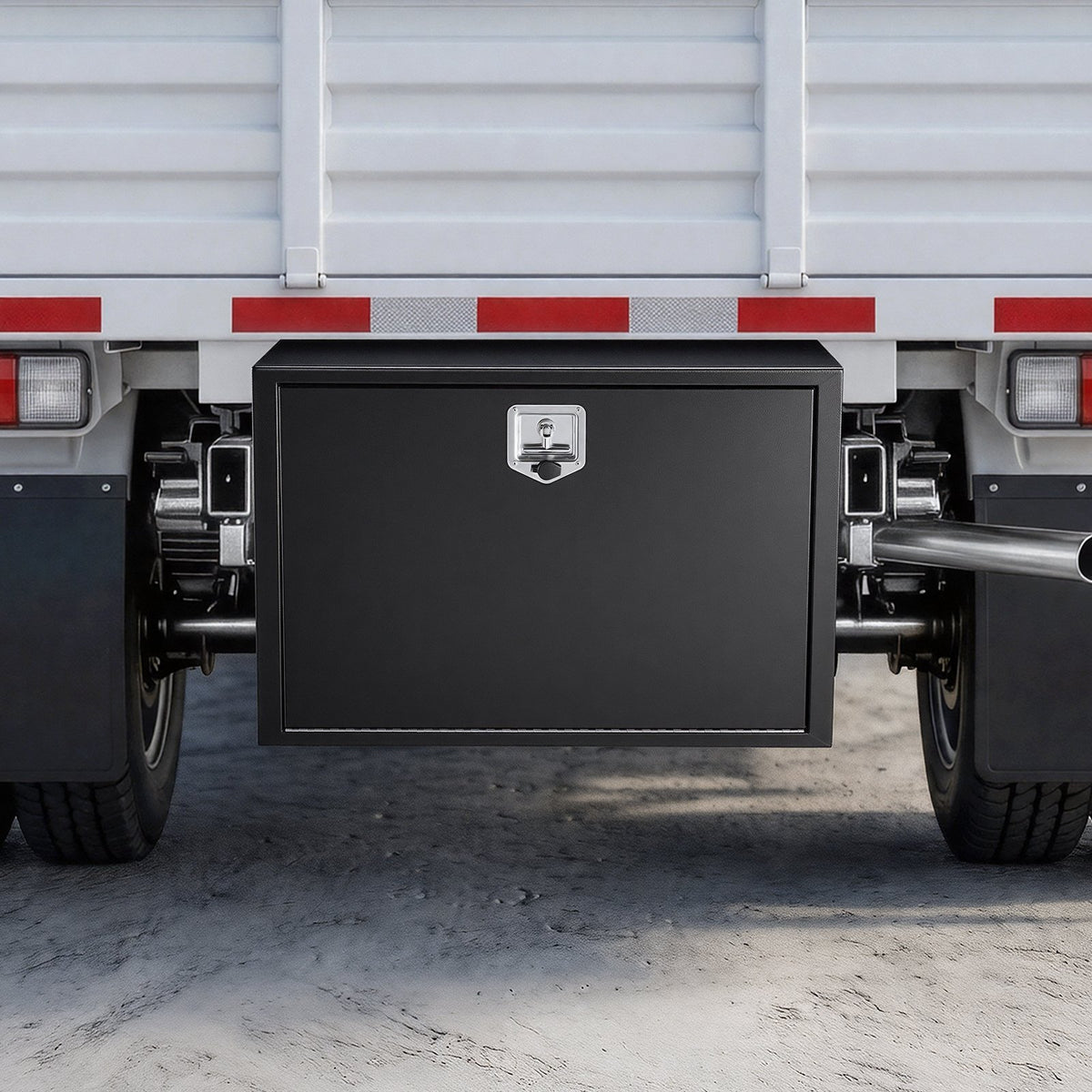 VEVOR Underbody Truck Tool Box, 36 x 24 x 24 Inch Heavy Duty Steel Trailer Storage Box with Lock & Keys, Waterproof Trailer Storage Organizer Under Body Chest with T-Handle for Truck, Van, SUV, Black - CDGJX33624244R6AG001V0 - view 9