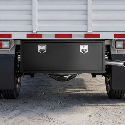 VEVOR Underbody Truck Tool Box, 48 x 18 x 18 Inch Heavy Duty Steel Trailer Storage Box with Lock & Keys, Waterproof Trailer Storage Organizer Under Body Chest with T-Handle for Truck, Van, SUV, Black - CDGJX34818189XD8T001V0 - view 9