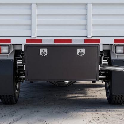 VEVOR Underbody Truck Tool Box, 48 x 24 x 24 Inch Heavy Duty Steel Trailer Storage Box with Lock & Keys, Waterproof Trailer Storage Organizer Under Body Chest with T-Handle for Truck, Van, SUV, Black - CDGJX3482424G0AG7001V0 - view 9