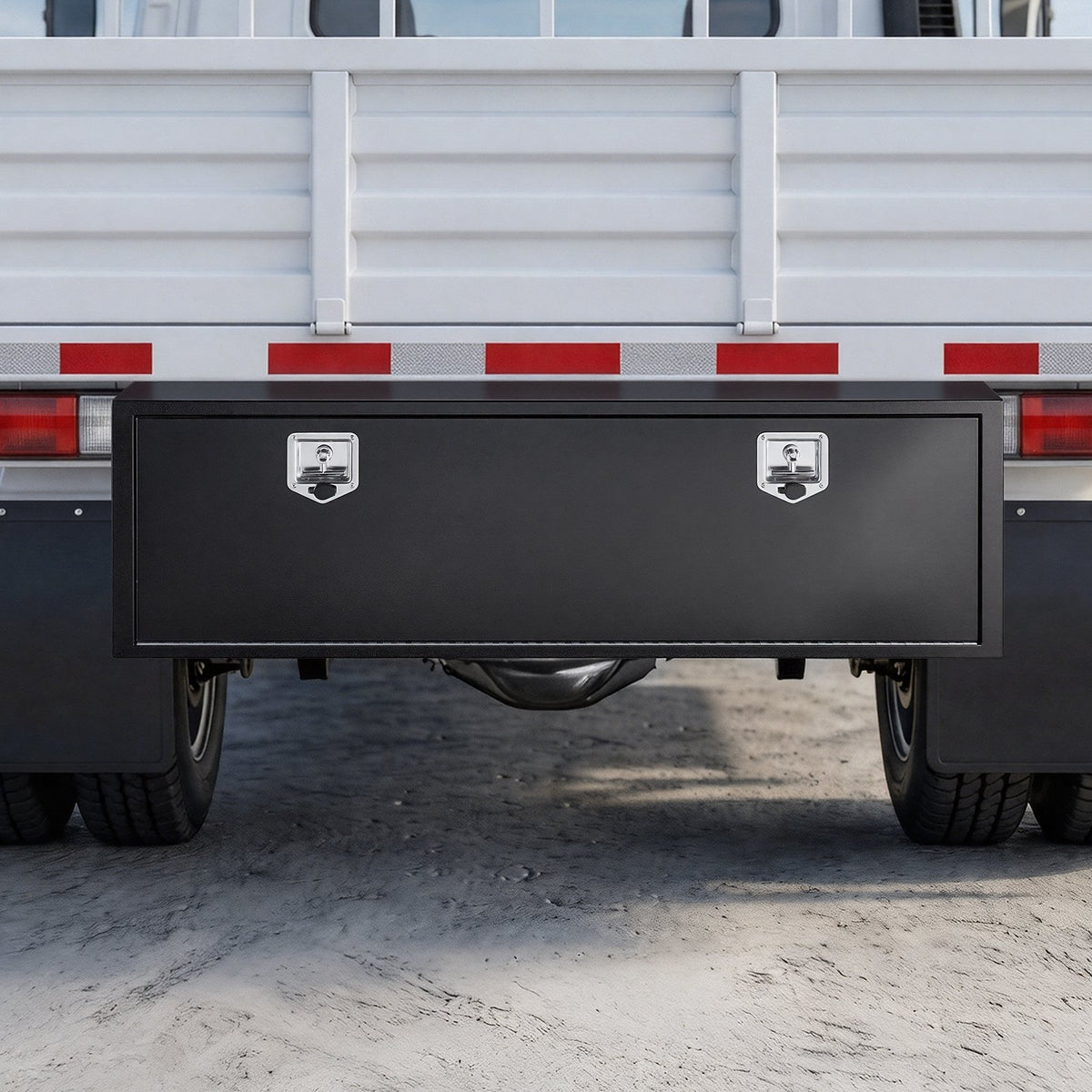 VEVOR Underbody Truck Tool Box, 60 x 18 x 18 Inch Heavy Duty Steel Trailer Storage Box with Lock & Keys, Waterproof Trailer Storage Organizer Under Body Chest with T-Handle for Truck, Van, SUV, Black - CDGJX3601818CPCLZ001V0 - view 9