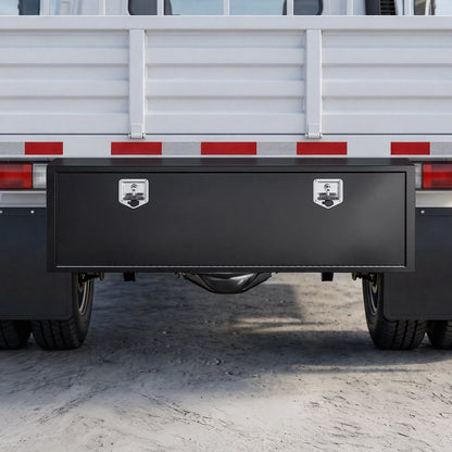 VEVOR Underbody Truck Tool Box, 60 x 18 x 18 Inch Heavy Duty Steel Trailer Storage Box with Lock & Keys, Waterproof Trailer Storage Organizer Under Body Chest with T-Handle for Truck, Van, SUV, Black - CDGJX3601818CPCLZ001V0 - view 9