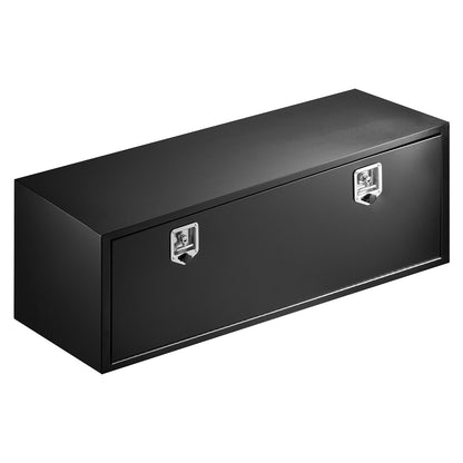 VEVOR Underbody Truck Tool Box, 60 x 18 x 18 Inch Heavy Duty Steel Trailer Storage Box with Lock & Keys, Waterproof Trailer Storage Organizer Under Body Chest with T-Handle for Truck, Van, SUV, Black - CDGJX3601818CPCLZ001V0 - view 10