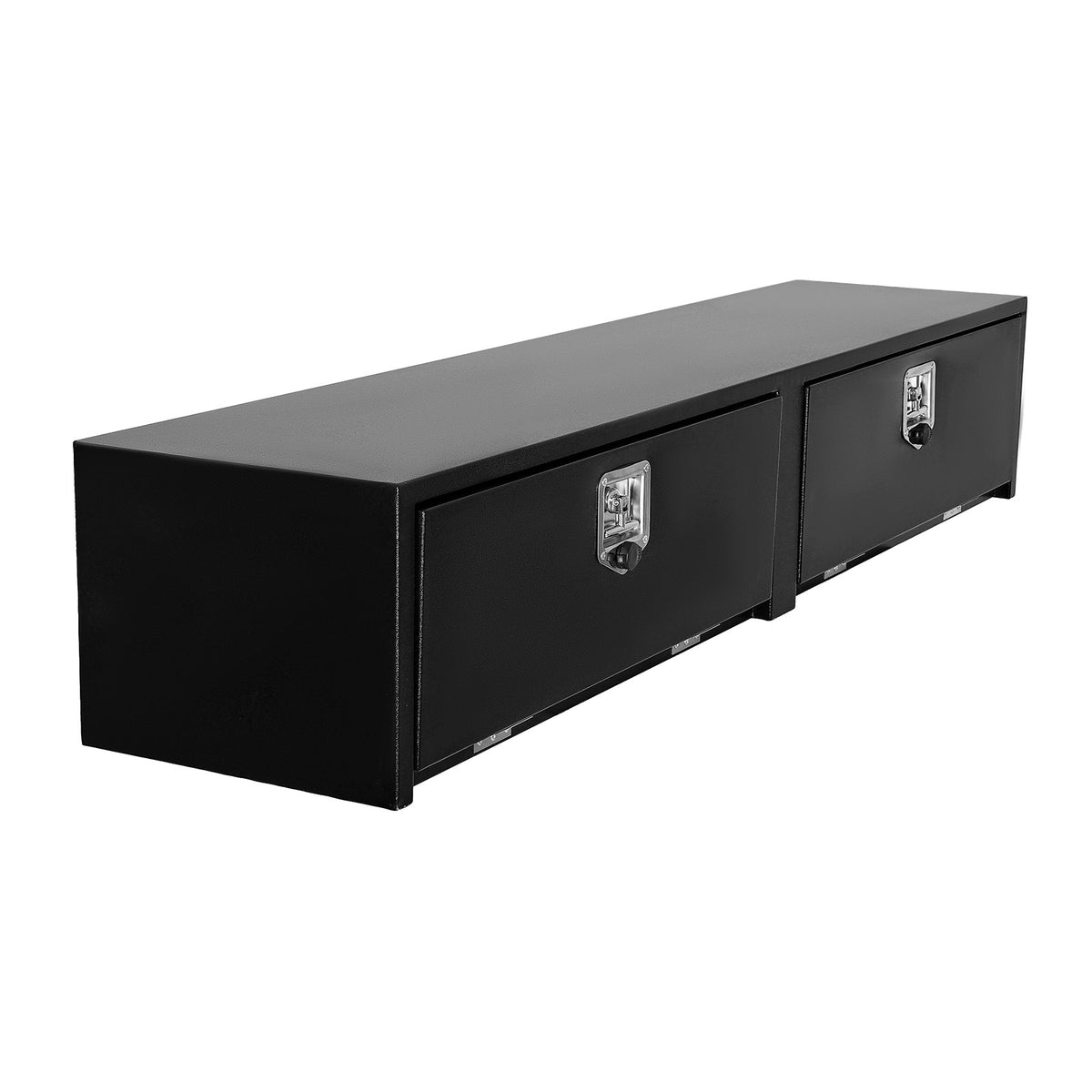 VEVOR Truck Tool Box, 72 x 13 x 16 Inch, Black Carbon Steel Topsider Toolbox with Dual Drop Doors, Heavy Duty Lockable Storage & Organization Box with Latch, Corrosion-Resistant, for Truck Bed Pickup - CDGJXTG721317EDQX001V0 - view 10