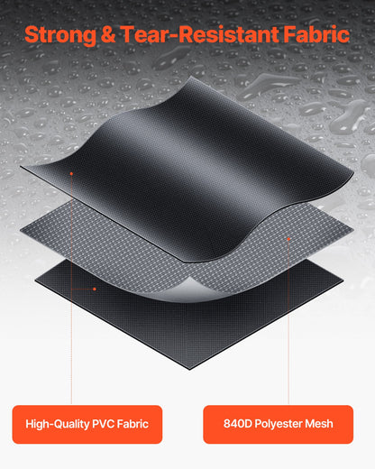VEVOR Car Rooftop Cargo Carrier Bag, 20 Cubic Feet Roof Cargo Carrier, Heavy Duty 840D PVC 100% Waterproof Car Roof Luggage Bag for All Vehicle with/without Rack- with Lock, Anti-Slip Mat, 6 Door Hook - CDHBJX20LFYCT09VHV0 - view 5